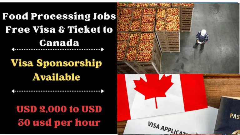 Food Processing Jobs - $30/Hour, Free Visa & Ticket to Canada